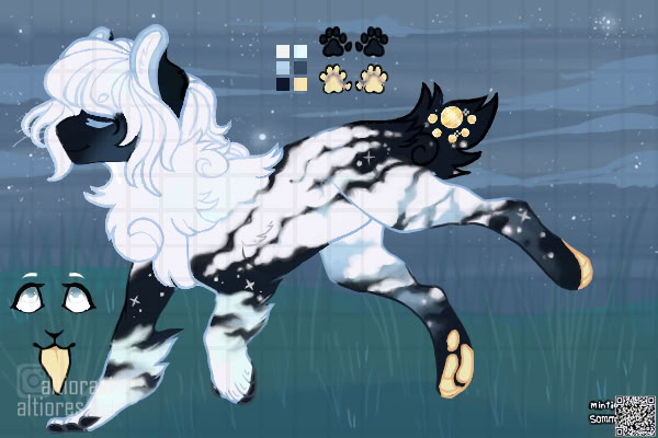 Flat style artwork of an adoptable character